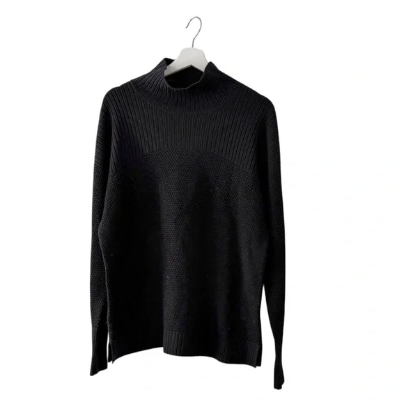 Lululemon Warm & Restore Black Sweater Merino Wool - Picture 3 of 6